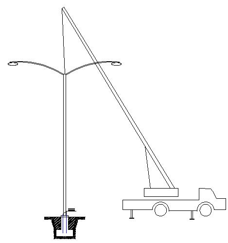 丝瓜视频免费看照明路灯灯杆吊装示意图
