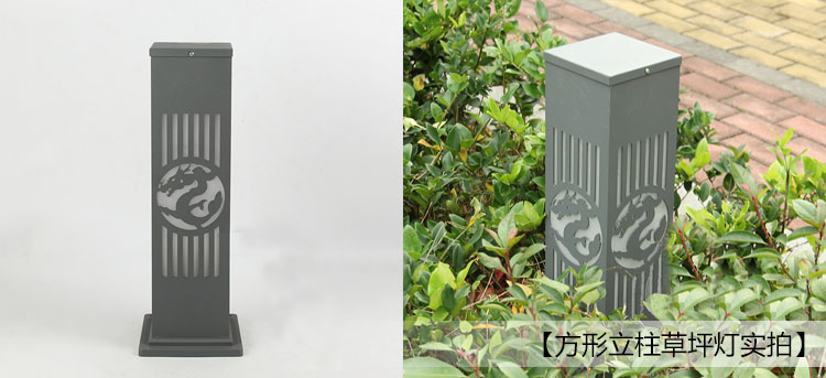 东莞丝瓜视频免费看照明(QDCPD-003)60cm中式方形立柱LED草坪灯实物图片